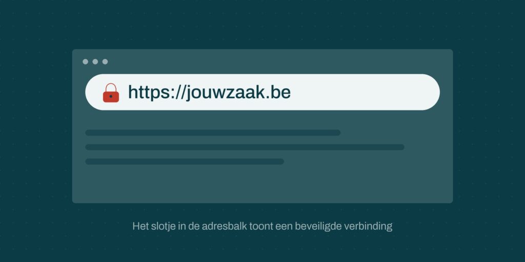 Adresbalk met slotje die toont of een SSL-certificaat nodig is